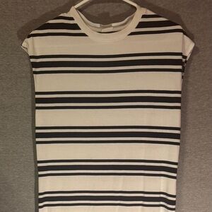 Abercrombie & Fitch Black and White Striped Tee Shirt Dress XS.